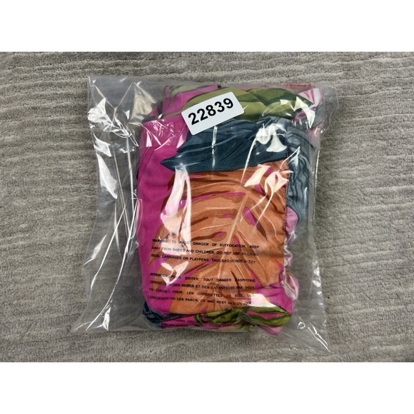 Shein Dress Womens XL Pink Tropical Floral Strapless Mini Polyester - Picture 13 of 13